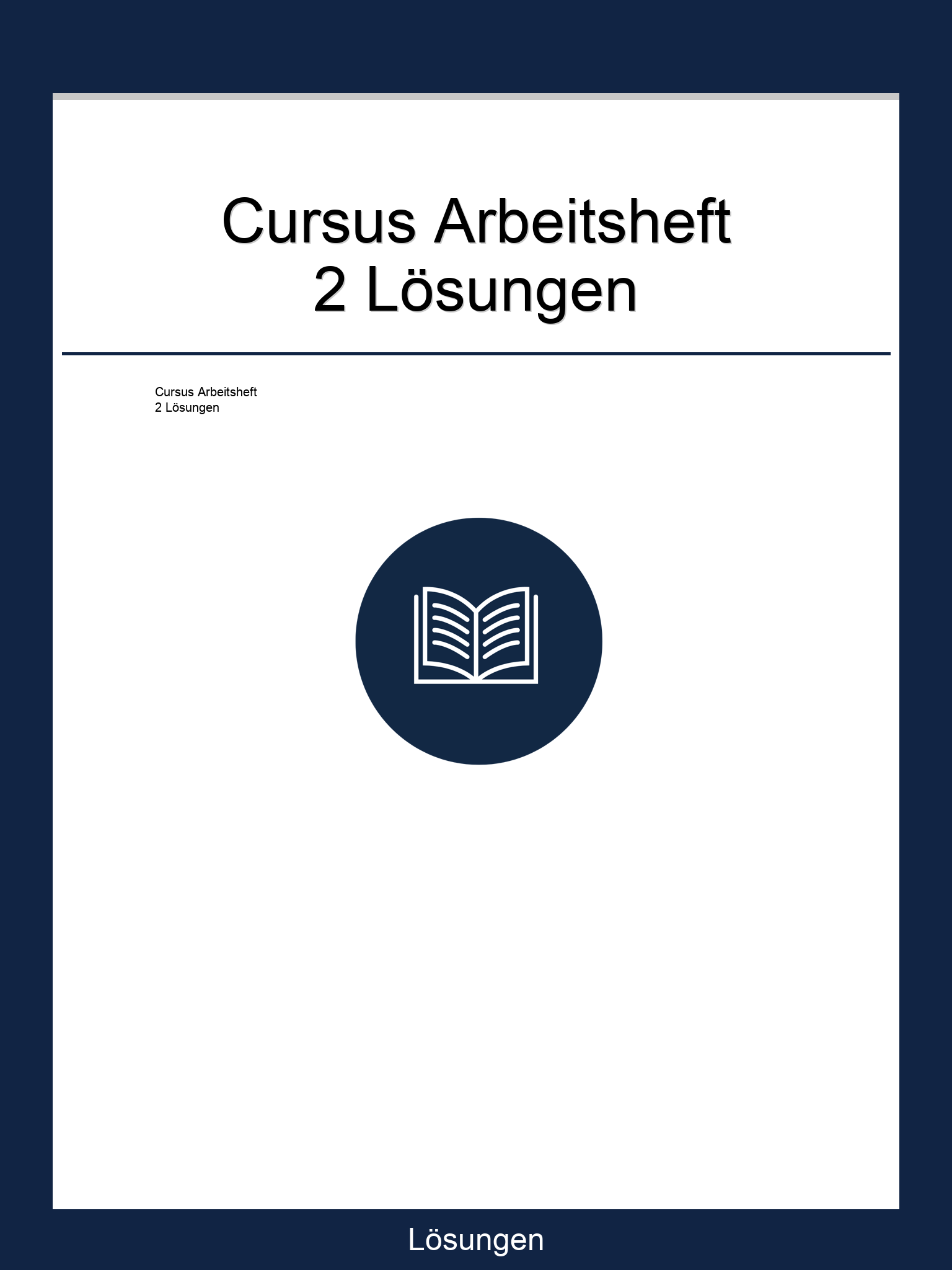 Cursus Arbeitsheft 2 Lösungen PDF