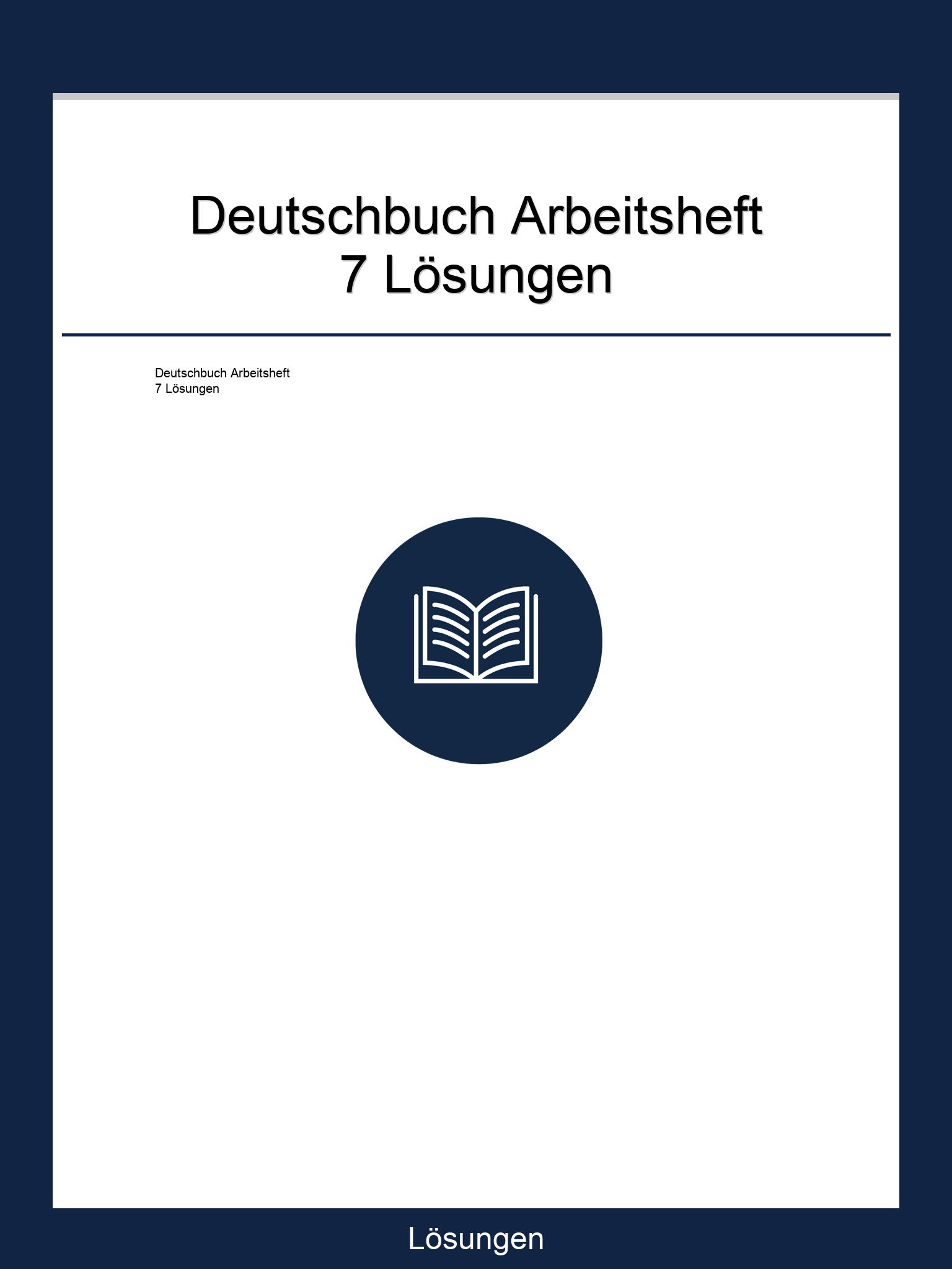 Deutschbuch Arbeitsheft 7 Lösungen PDF