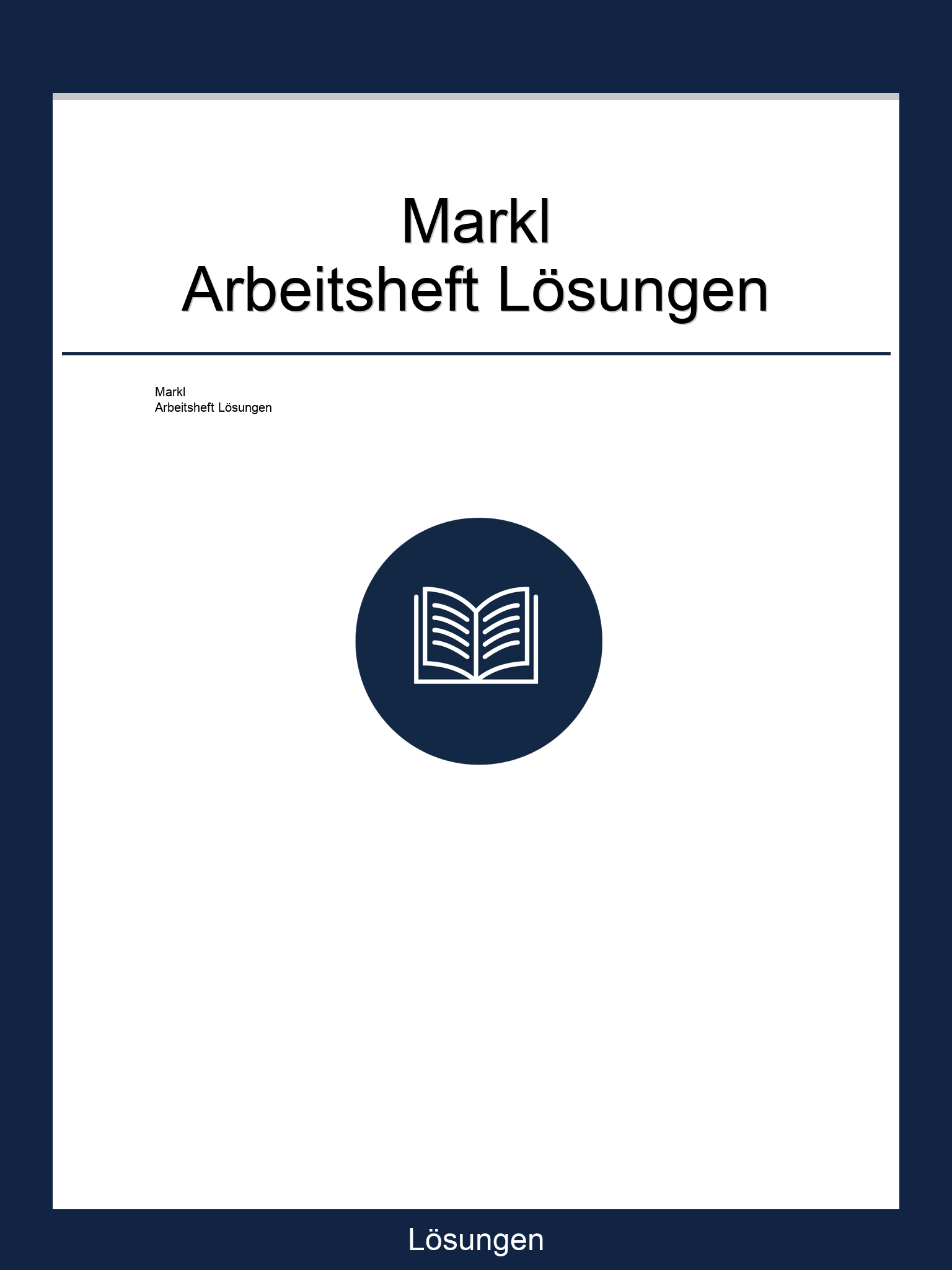Markl Arbeitsheft Lösungen