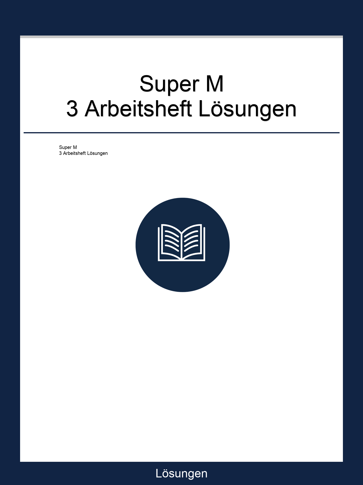 Super M 3 Arbeitsheft Lösungen PDF
